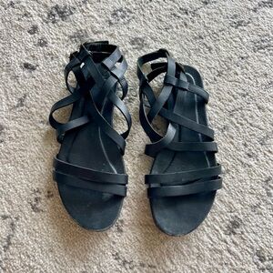 Teva Black Minimalist Sandals with Adjustable Straps
